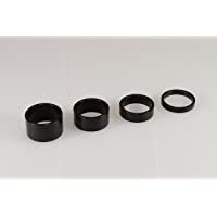 4pcs Nueva Calidad de aleación Negro Auricular espaciadores 1 1-8 &quot- – 5 mm- 10 mm- 15 mm- 20 mm